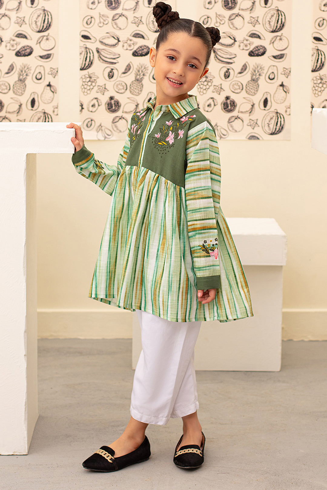 Zellbury Girls | 1 Piece Khaddar | Kurta - 1227 -  Zellbury Girls Essential Pret - Original Designer Dress - House of Maryam
