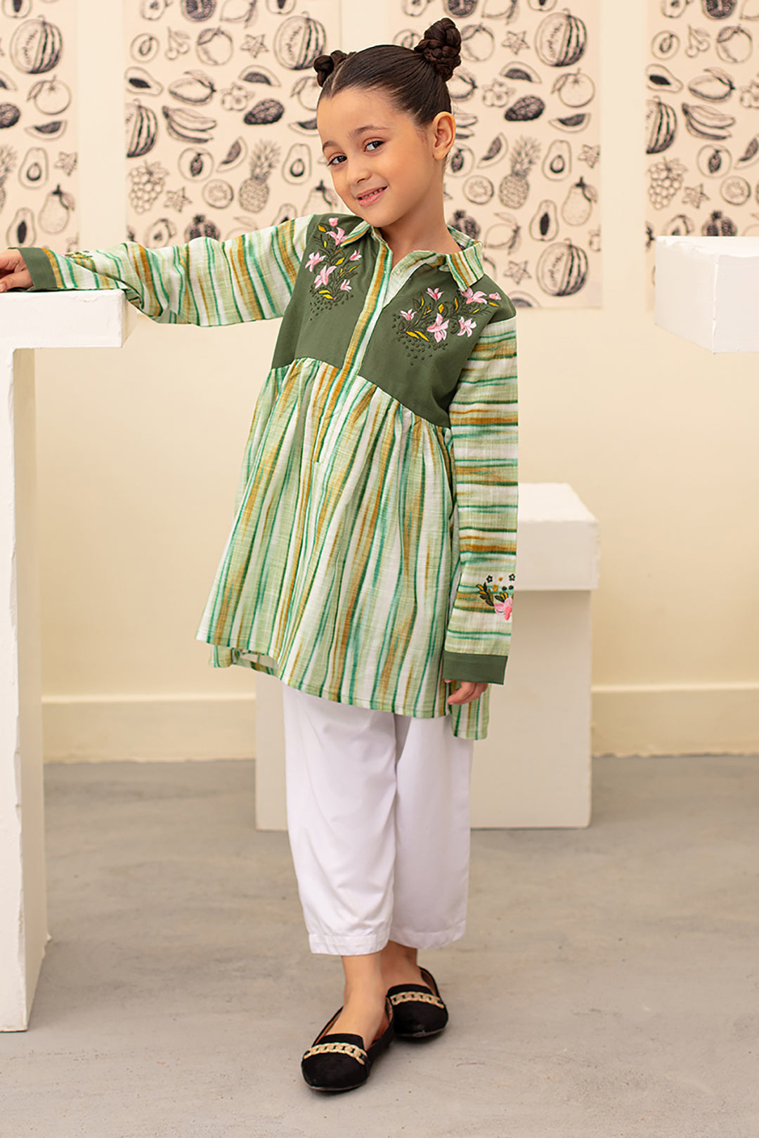 Zellbury Girls | 1 Piece Khaddar | Kurta - 1227 -  Zellbury Girls Essential Pret - Original Designer Dress - House of Maryam