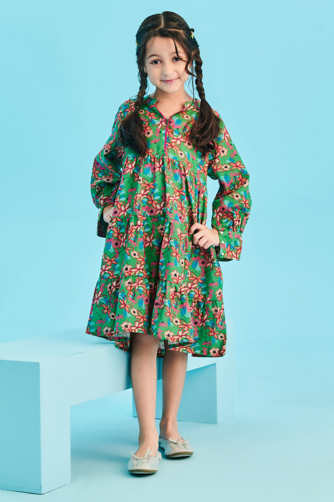 Zellbury Girls | 1 Piece Khaddar | Kurta - 1715 -  Zellbury Girls Essential Pret - Original Designer Dress - House of Maryam
