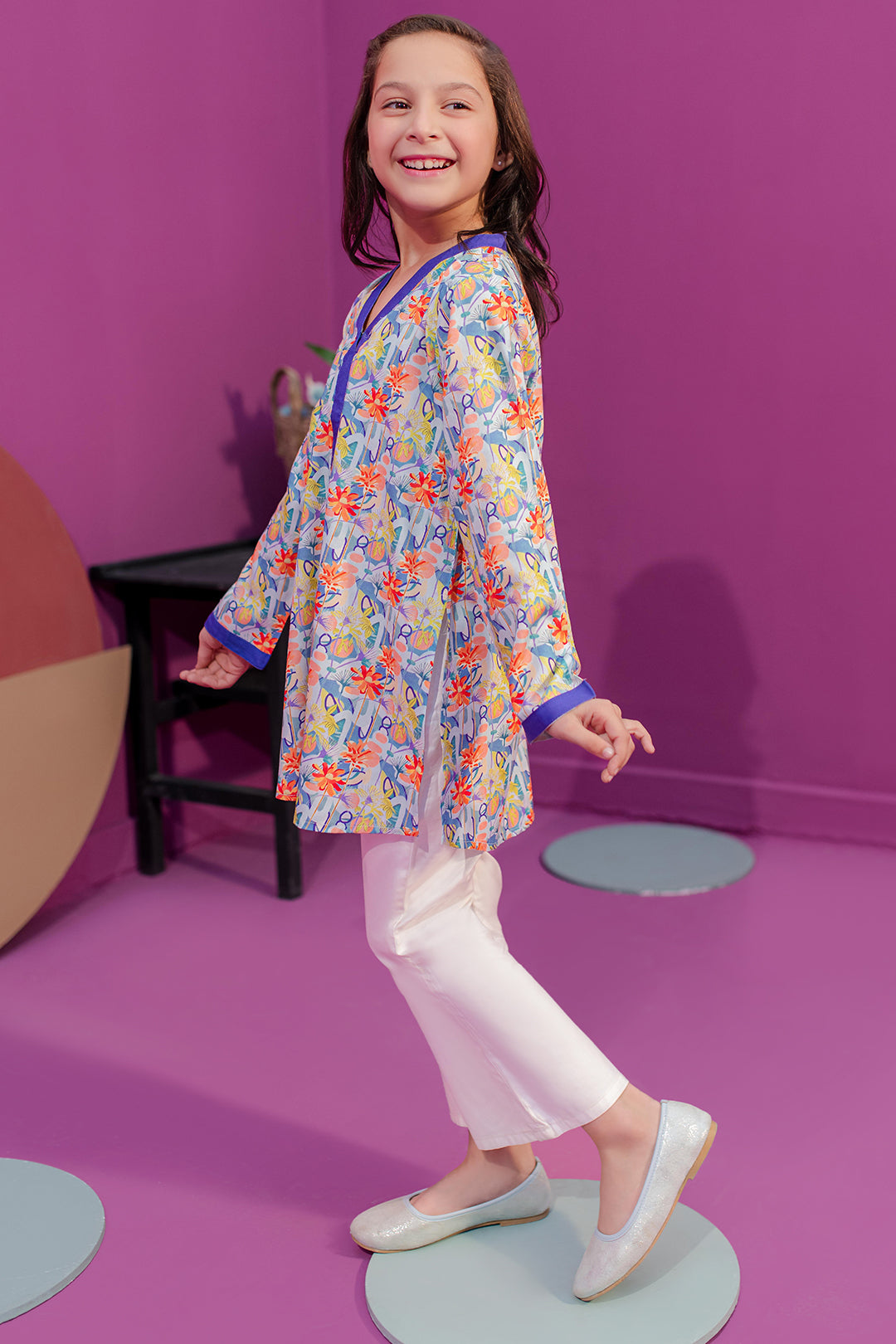 Zellbury Girls | 1 Piece Viscose | Kurta - 1720 -  Zellbury Girls Essential Pret - Original Designer Dress - House of Maryam