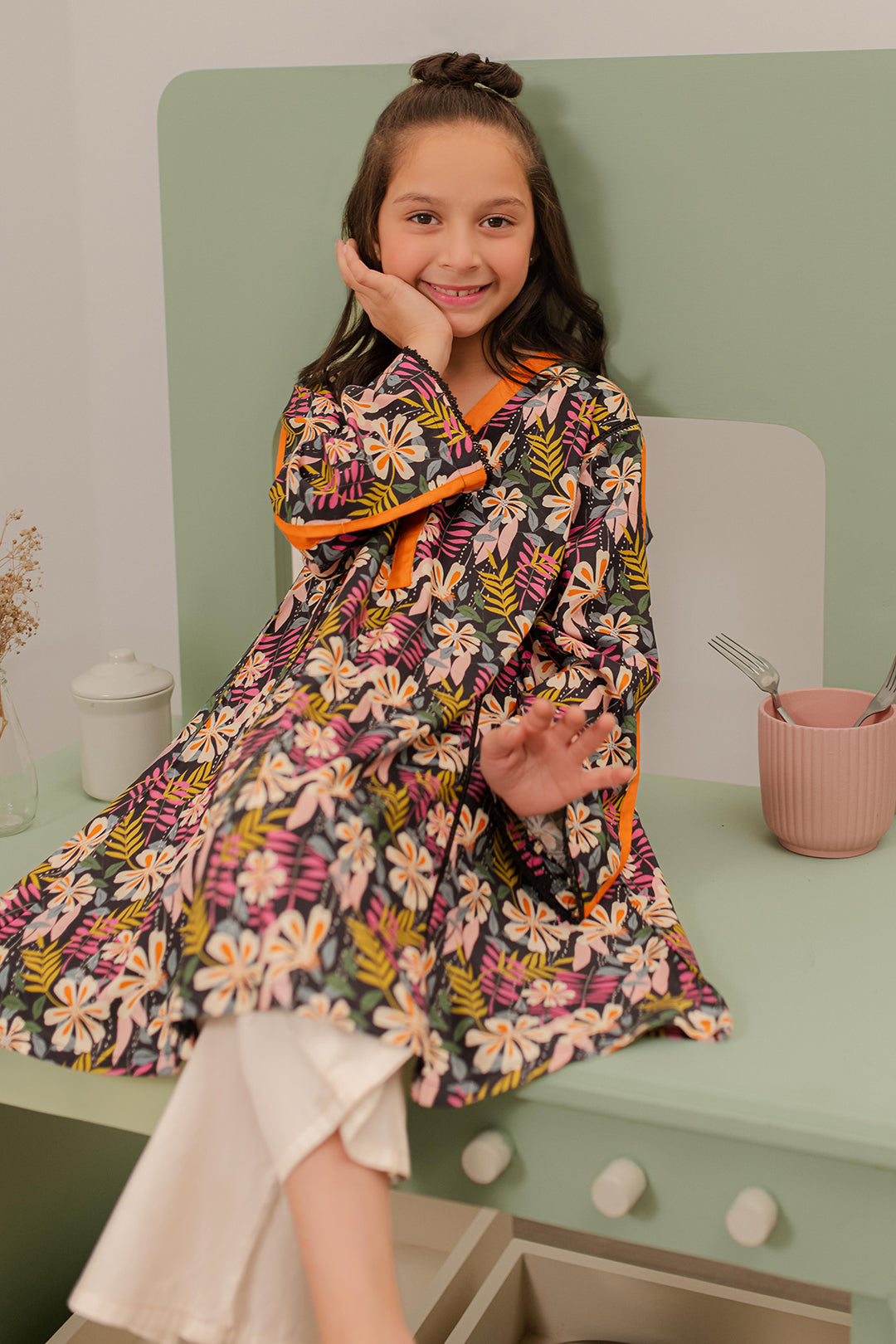 Zellbury Girls | 1 Piece Viscose | Kurta - 1722 -  Zellbury Girls Essential Pret - Original Designer Dress - House of Maryam