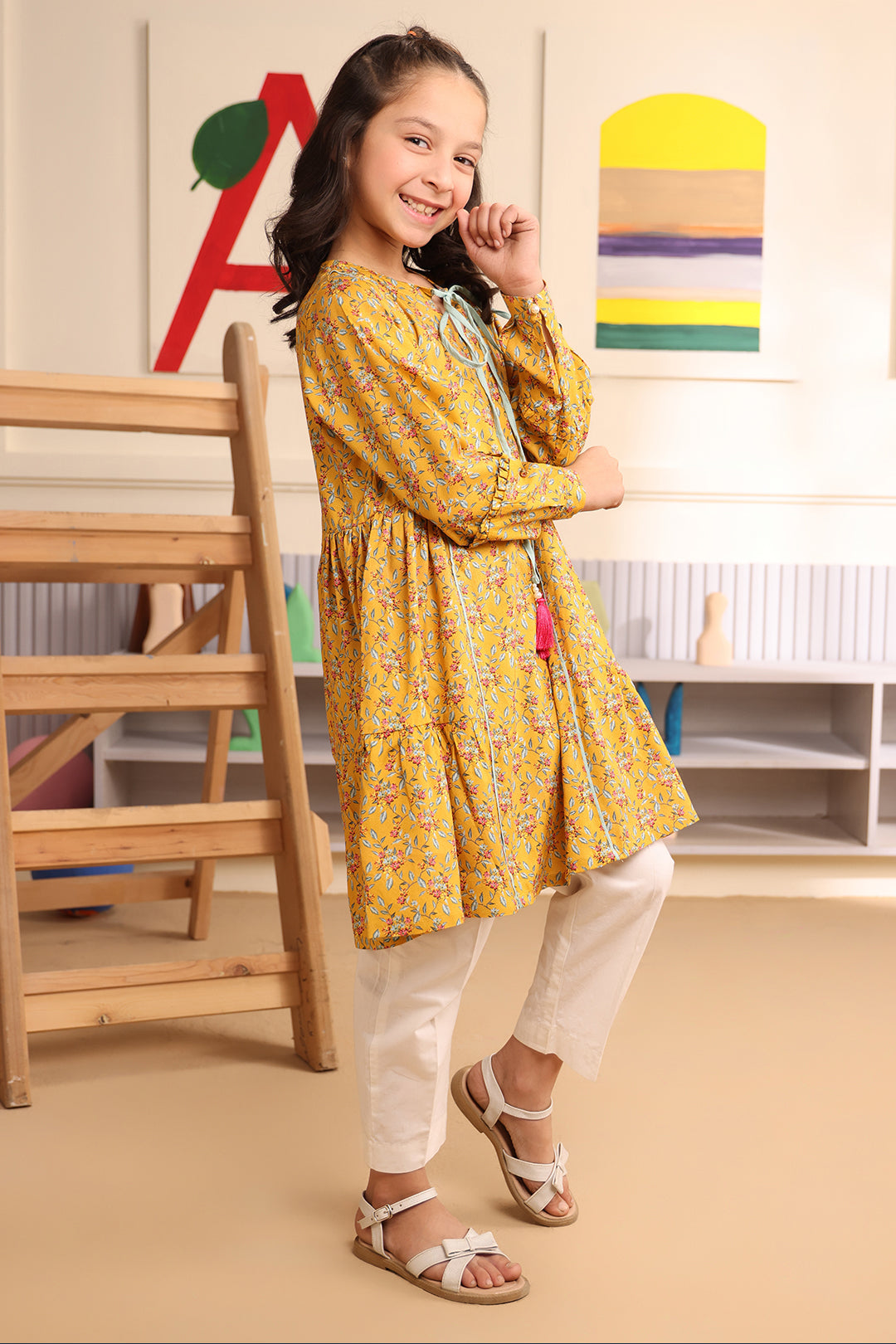Zellbury Girls | 1 Piece Viscose | Kurta - 1723 -  Zellbury Girls Essential Pret - Original Designer Dress - House of Maryam