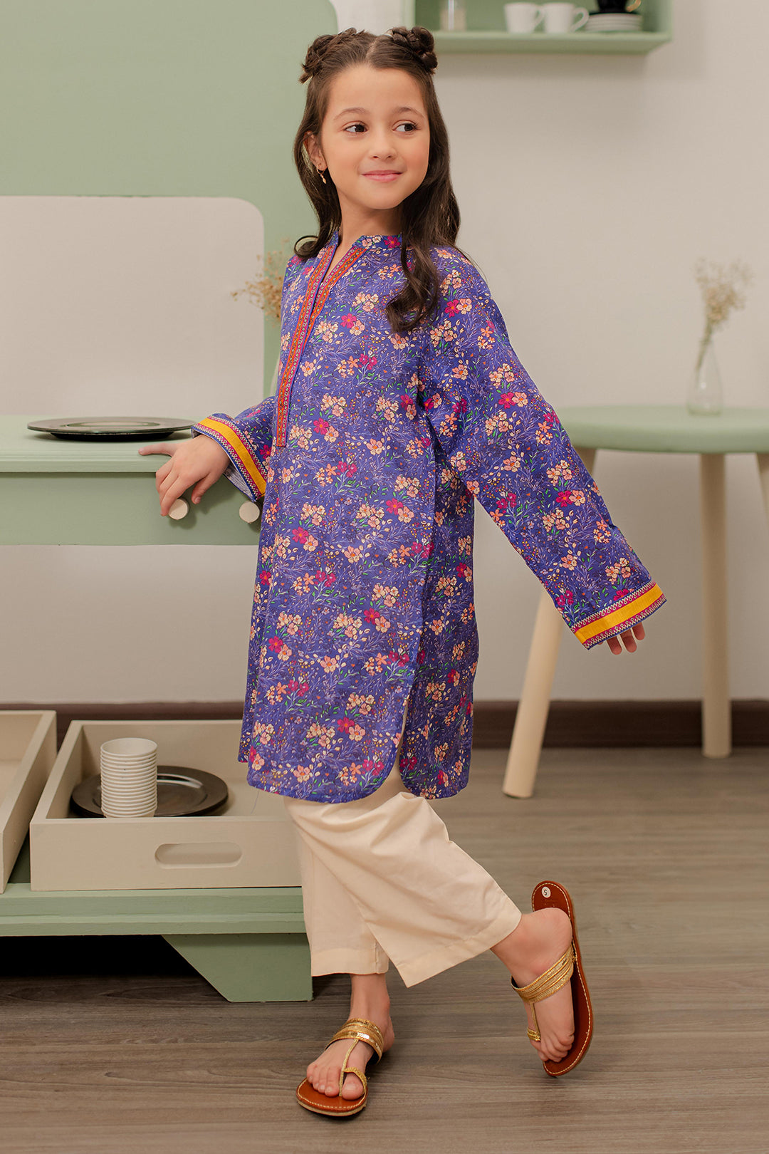 Zellbury Girls | 1 Piece Khaddar | Kurta - 1753 -  Zellbury Girls Essential Pret - Original Designer Dress - House of Maryam