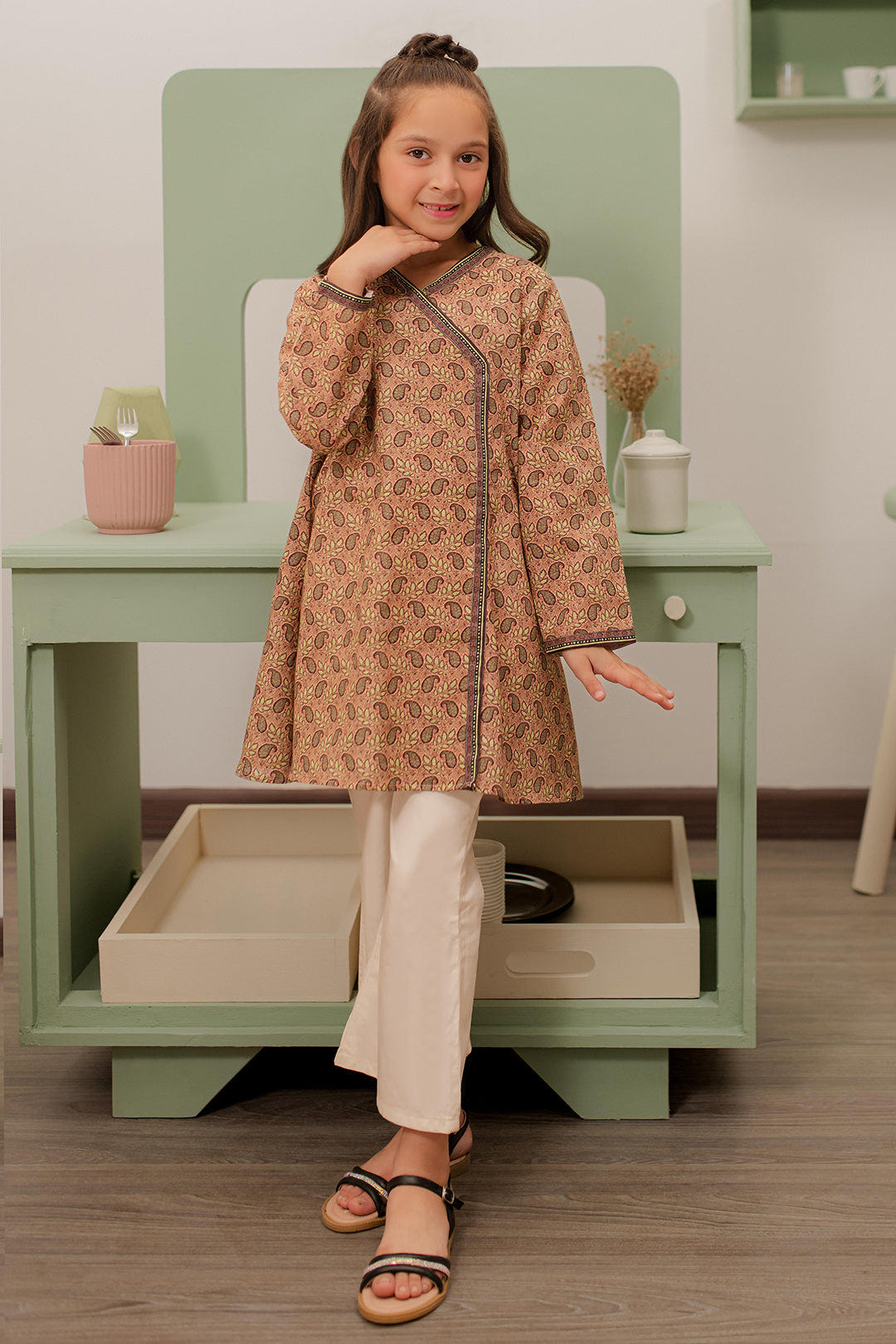 Zellbury Girls | 1 Piece Khaddar | Kurta - 1780 -  Zellbury Girls Essential Pret - Original Designer Dress - House of Maryam