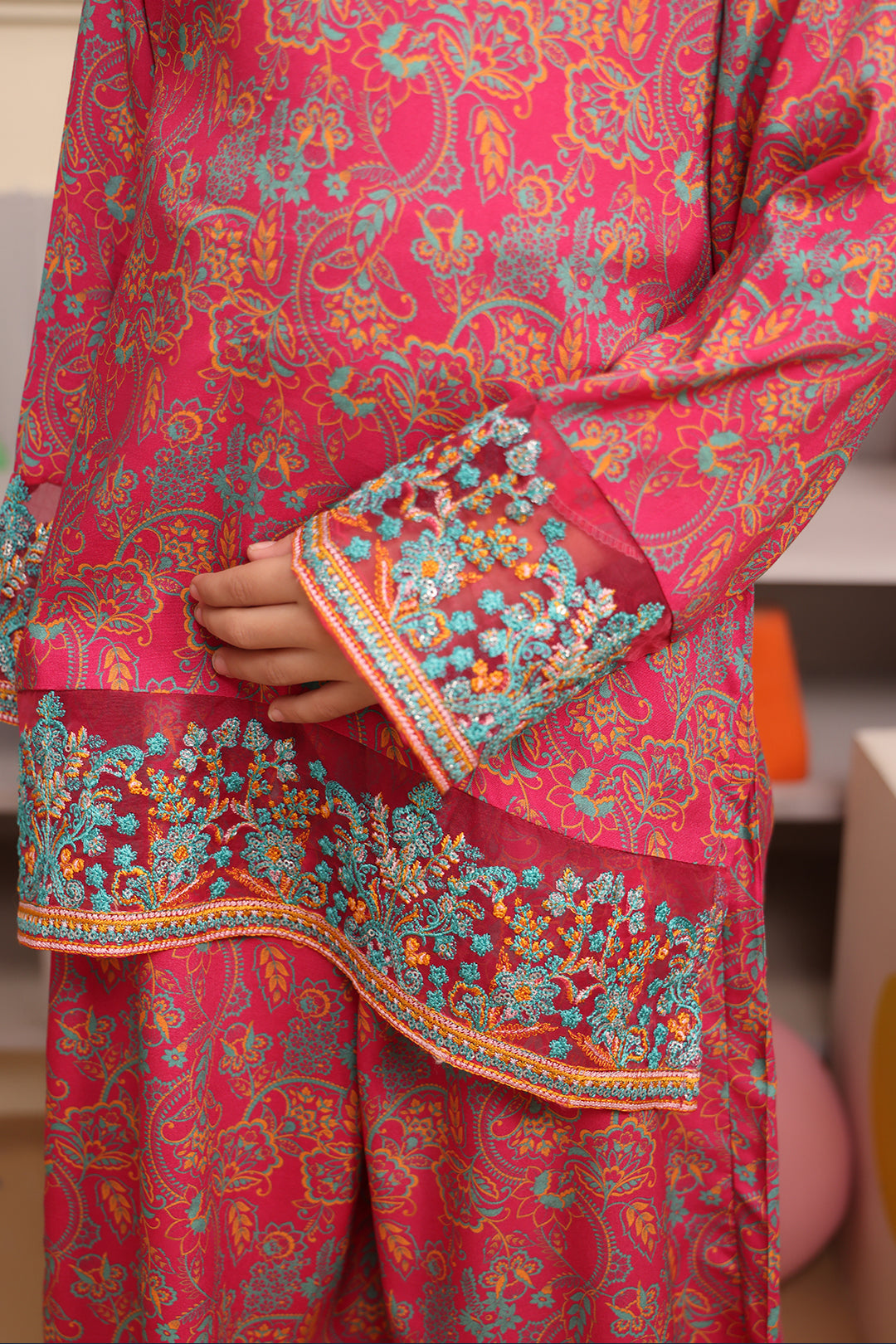 Zellbury Girls | 2 Piece Viscose | Embroidered Kurta Trouser - 2730 -  Zellbury Girls Essential Pret - Original Designer Dress - House of Maryam
