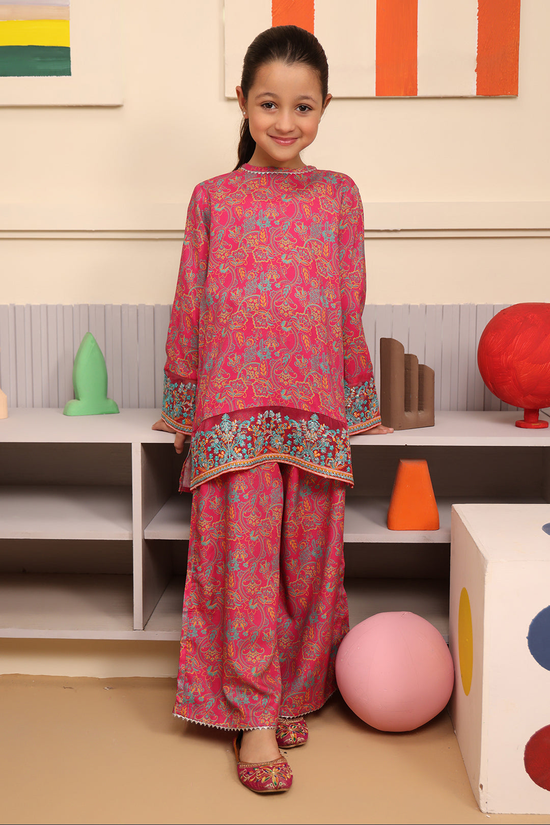 Zellbury Girls | 2 Piece Viscose | Embroidered Kurta Trouser - 2730 -  Zellbury Girls Essential Pret - Original Designer Dress - House of Maryam