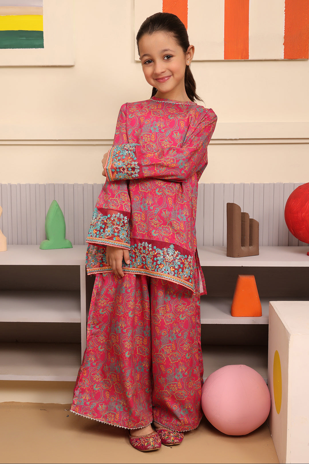 Zellbury Girls | 2 Piece Viscose | Embroidered Kurta Trouser - 2730 -  Zellbury Girls Essential Pret - Original Designer Dress - House of Maryam