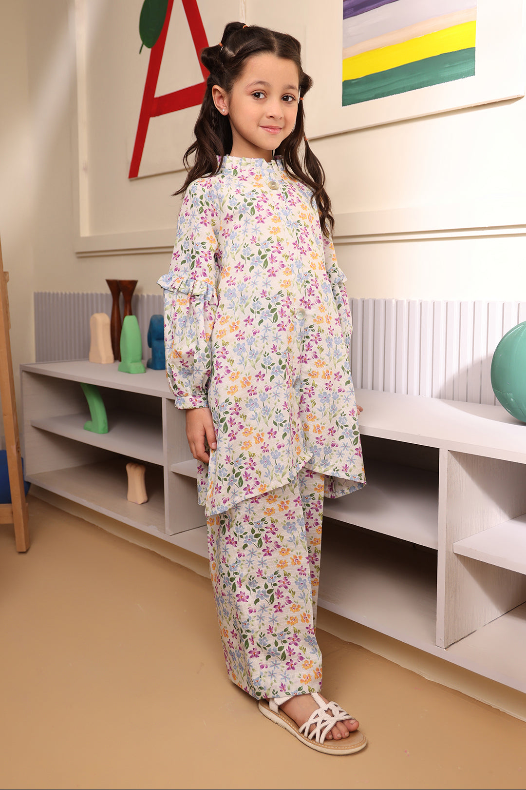 Zellbury Girls | 2 Piece Khaddar | Kurta Trouser - 2741 -  Zellbury Girls Essential Pret - Original Designer Dress - House of Maryam