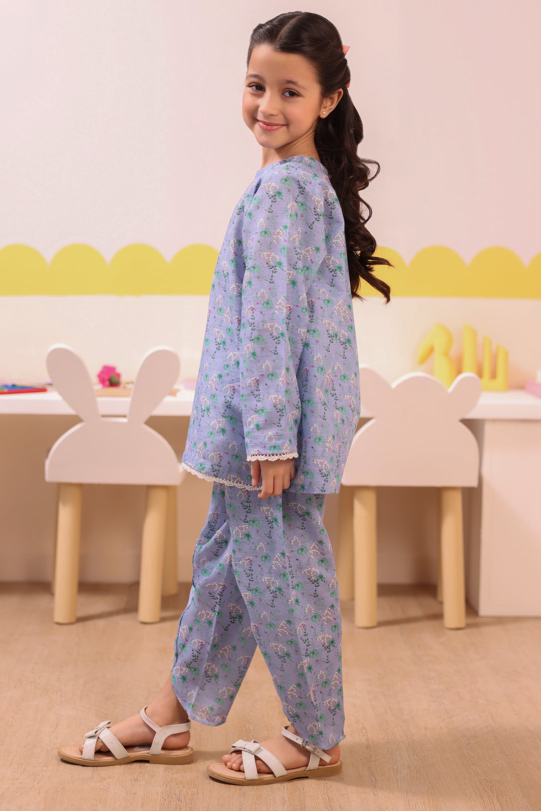 Zellbury Girls | 2 Piece Khaddar | Kurta Trouser - 2748 -  Zellbury Girls Essential Pret -  House of Maryam