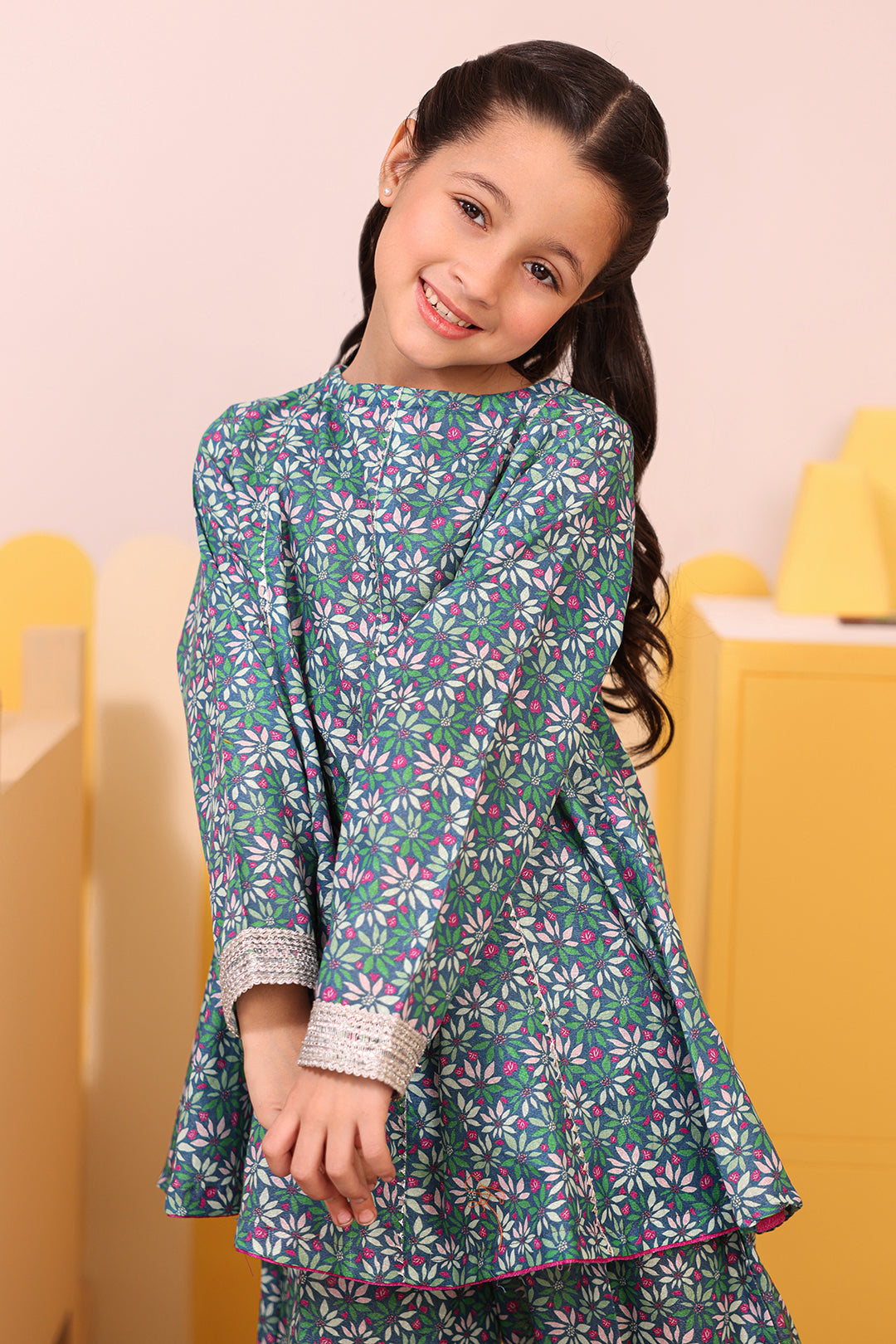 Zellbury Girls | 2 Piece Karandi | Kurta Trouser - 2762 -  Zellbury Girls Essential Pret - Original Designer Dress - House of Maryam