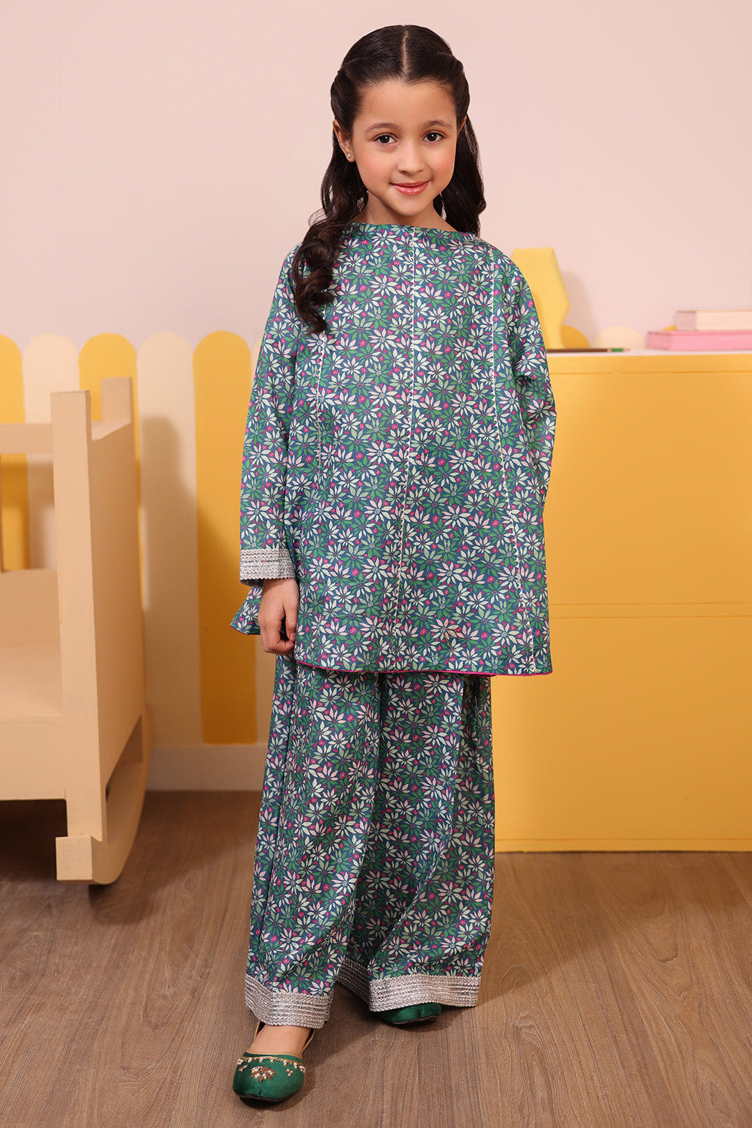 Zellbury Girls | 2 Piece Karandi | Kurta Trouser - 2762 -  Zellbury Girls Essential Pret - Original Designer Dress - House of Maryam