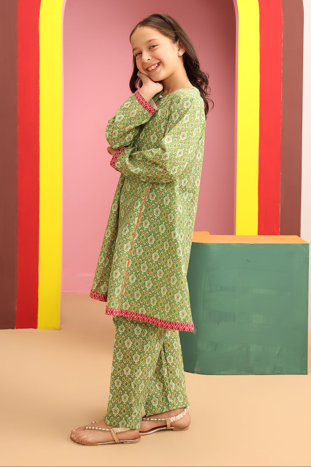 Zellbury Girls | 2 Piece Khaddar | Kurta Trouser - 2784 -  Zellbury Girls Essential Pret - Original Designer Dress - House of Maryam
