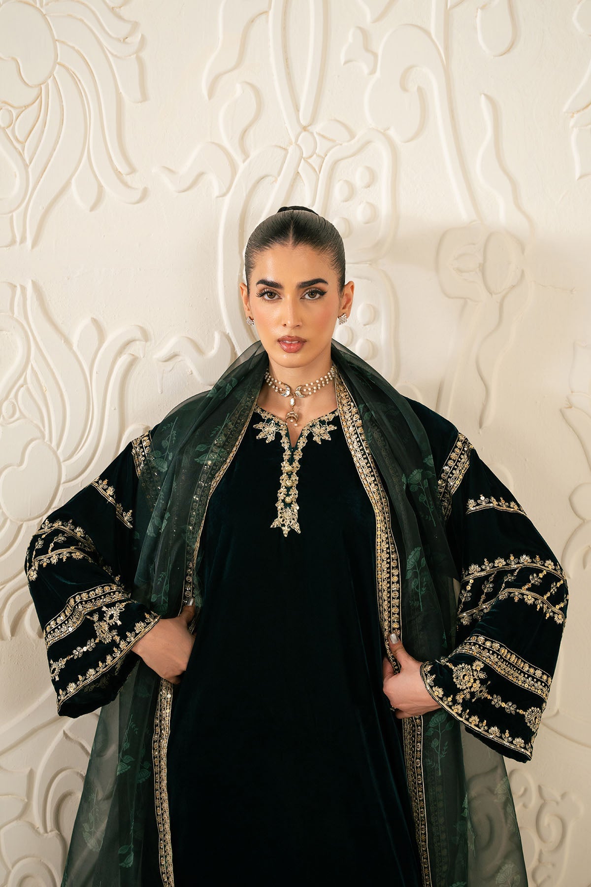 Cross Stitch | Luxury Pret | Celestial Spark-3PC (Shirt, Trouser & Dupatta)-5