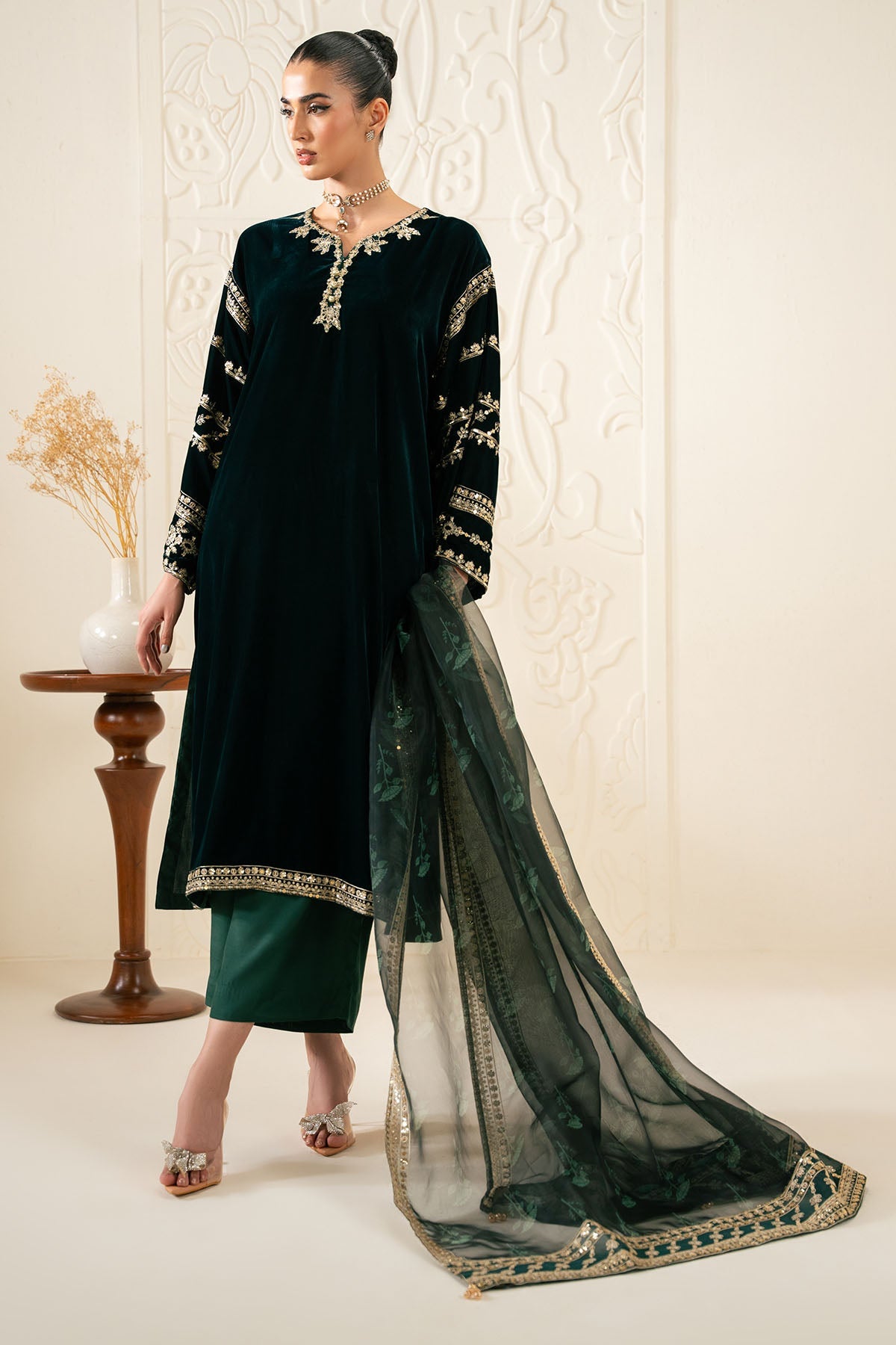 Cross Stitch | Luxury Pret | Celestial Spark-3PC (Shirt, Trouser & Dupatta)