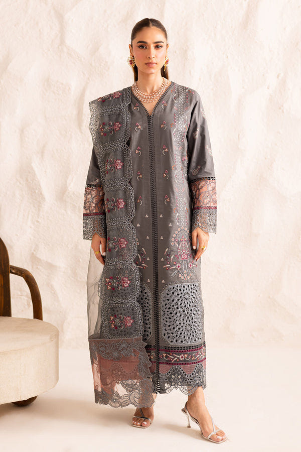 Marjjan | Guzel Lawn | SMC 205-B (Grey) -  Marjjan Ladies Clothes - Original Designer Dress - House of Maryam