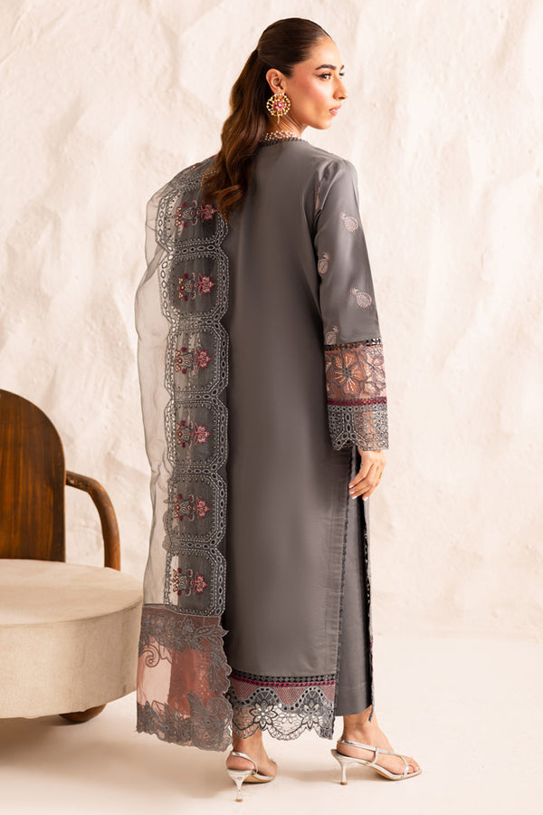 Marjjan | Guzel Lawn | SMC 205-B (Grey) -  Marjjan Ladies Clothes - Original Designer Dress - House of Maryam