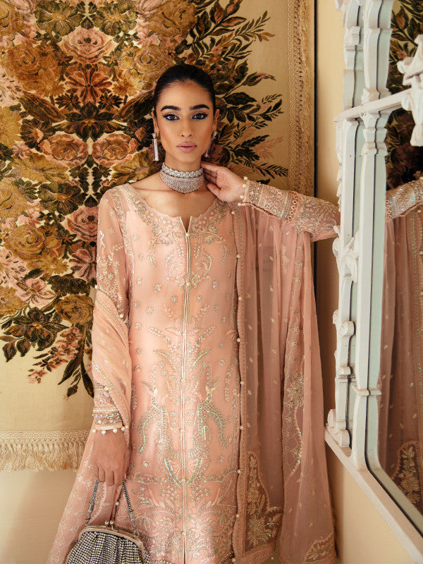 Gulaal | Embroidered Chiffon 23 | ROSALIE GL-EC-23V1-03 -  Gulaal Formal - Original Designer Dress - House of Maryam
