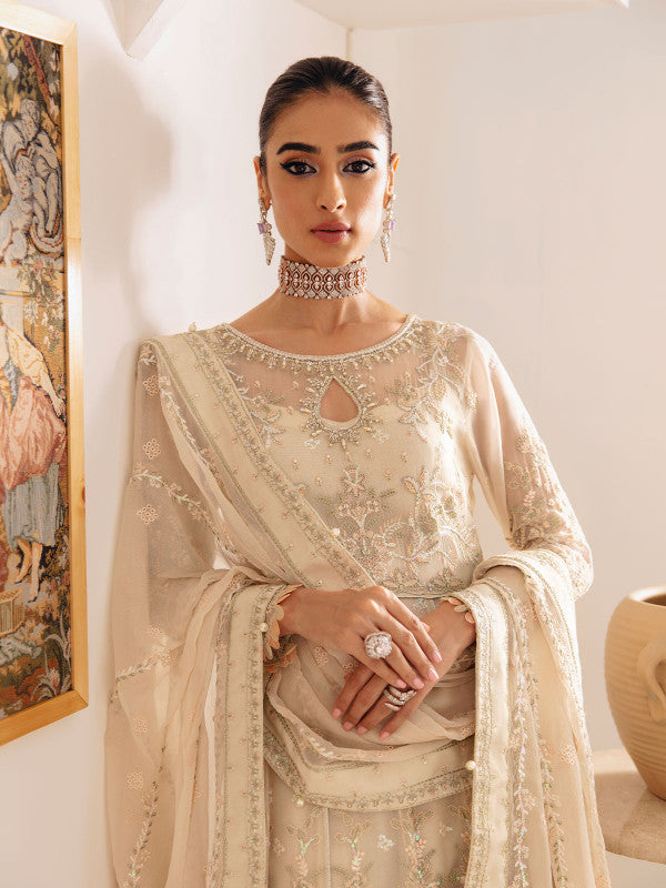 Gulaal | Embroidered Chiffon 23 | ROYALE GL-EC-23V1-01 -  Gulaal Formal - Original Designer Dress - House of Maryam