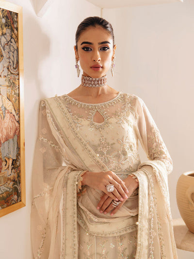 Gulaal | Embroidered Chiffon 23 | ROYALE GL-EC-23V1-01 -  Gulaal Formal - Original Designer Dress - House of Maryam