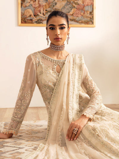 Gulaal | Embroidered Chiffon 23 | ROYALE GL-EC-23V1-01 -  Gulaal Formal - Original Designer Dress - House of Maryam