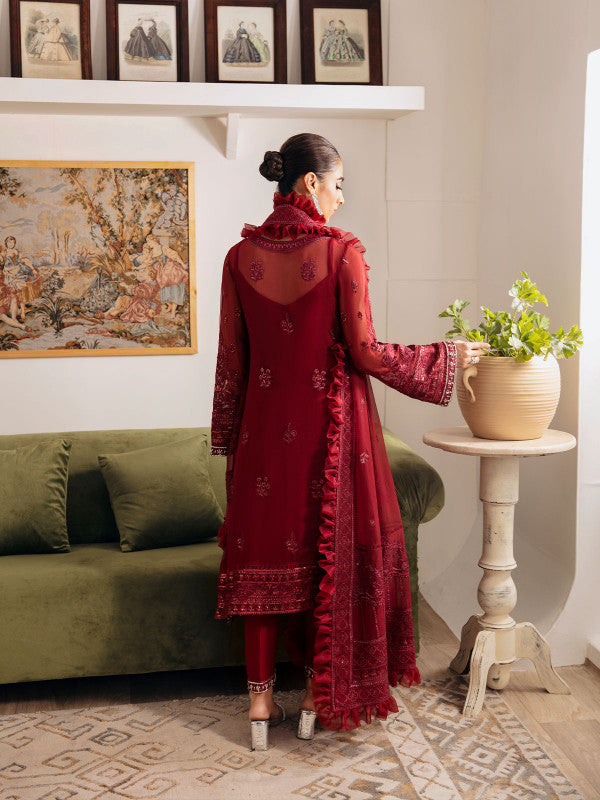 Gulaal | Embroidered Chiffon 23 | RUBY GL-EC-23V1-02 -  Gulaal Formal - Original Designer Dress - House of Maryam