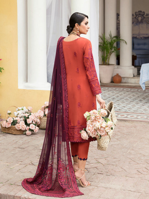 Gulaal | Embroidered Chiffon 23 | Nayaab -  Red Formal - Original Designer Dress - House of Maryam