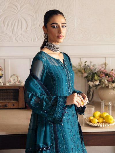 Gulaal | Embroidered Chiffon 23 | MARLEEN GL-EC-23V1-08 -  Gulaal Formal - Original Designer Dress - House of Maryam