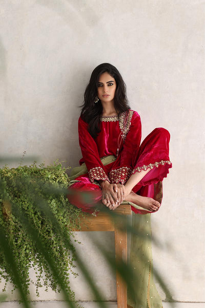 Sana Abbas | Velvet Formals | GULAAL -  Sana Abbas Ladies Clothes - Original Designer Dress - House of Maryam