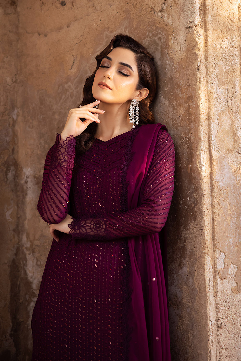 Azure | Luxe Formals | Garnet Majesty -  Azure Ladies Clothes - Original Designer Dress - House of Maryam