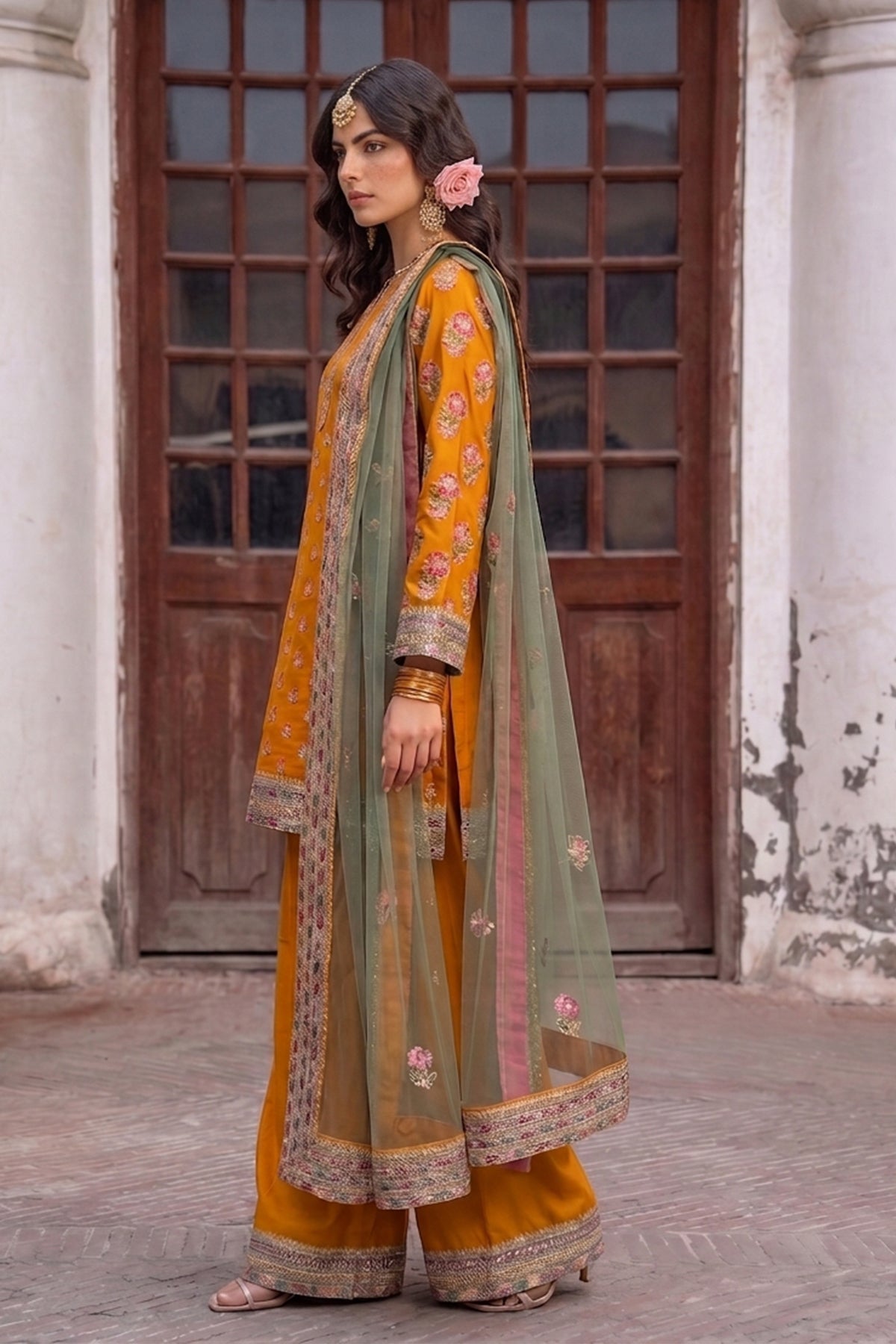 Charizma | Festive Pret | 3-PC Embroidered Raw Silk CMA-6-356, image 2