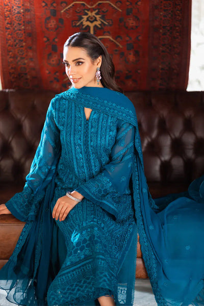 Azure | Embroidered Formals | Gilded Sea -  Azure Formal - Original Designer Dress - House of Maryam