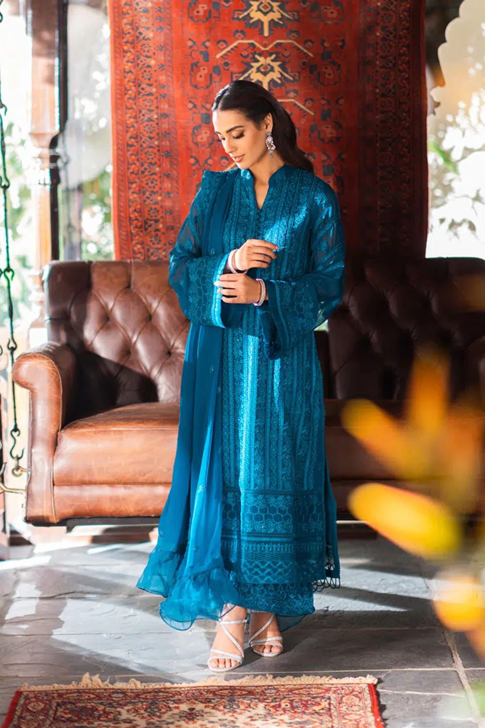 Azure | Embroidered Formals | Gilded Sea -  Azure Formal - Original Designer Dress - House of Maryam
