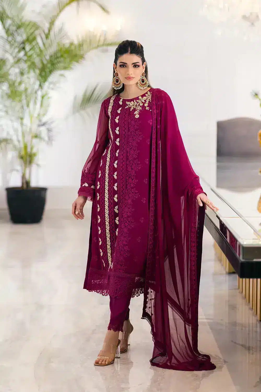 Azure | Embroidered Ensembles 23 | Glooming Diva -  Azure Formal - Original Designer Dress - House of Maryam