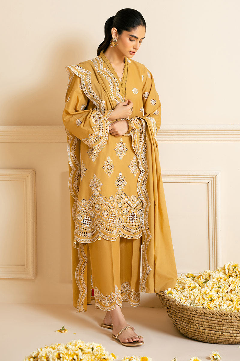 Cross Stitch | Exclusive Pret | Meadow Gold-3PC (Shirt, Trouser & Dupatta), image 4