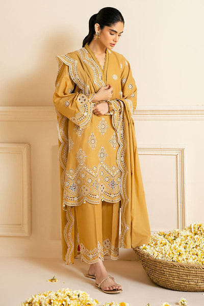 Cross Stitch | Exclusive Pret | Meadow Gold-3PC (Shirt, Trouser & Dupatta)