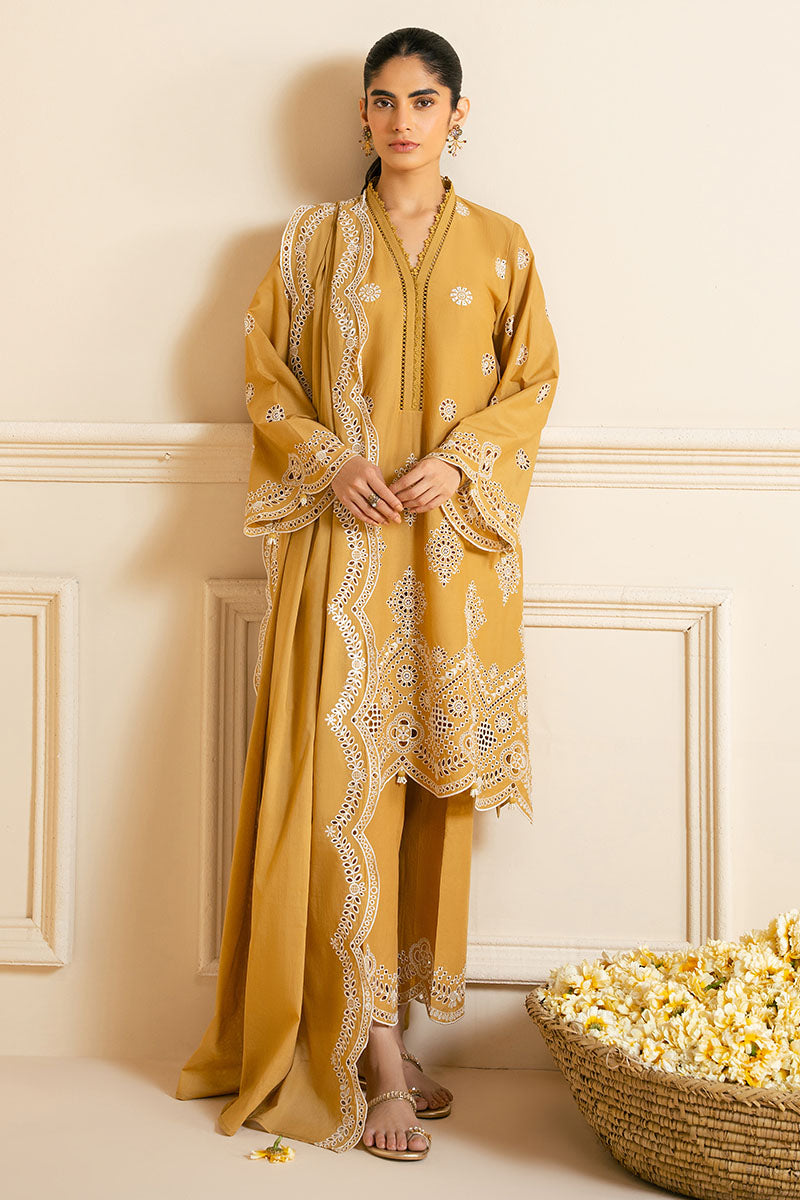 Cross Stitch | Exclusive Pret | Meadow Gold-3PC (Shirt, Trouser & Dupatta)