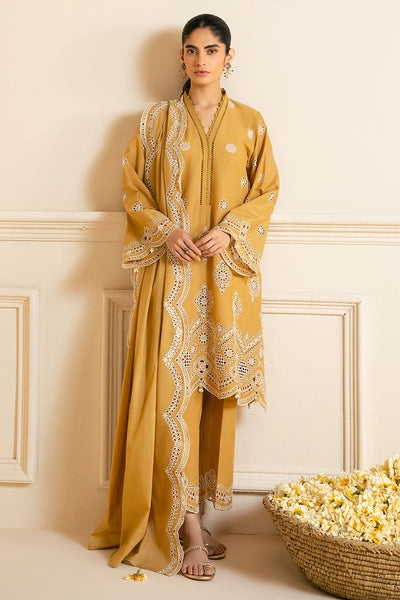 Cross Stitch | Exclusive Pret | Meadow Gold-3PC (Shirt, Trouser & Dupatta)
