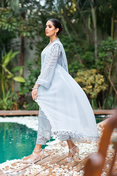 Azure | Embroidered Formals | Granite Grace -  Azure Formal - Original Designer Dress - House of Maryam