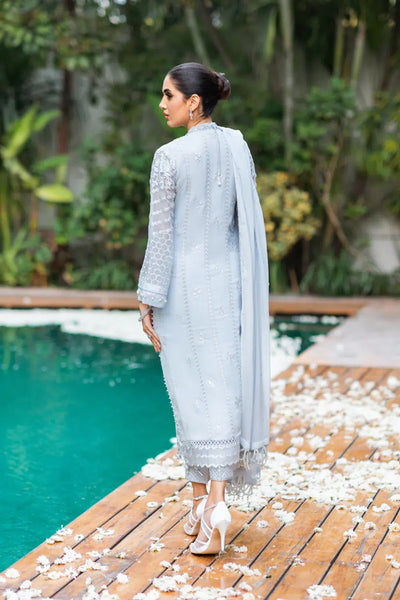 Azure | Embroidered Formals | Granite Grace -  Azure Formal - Original Designer Dress - House of Maryam