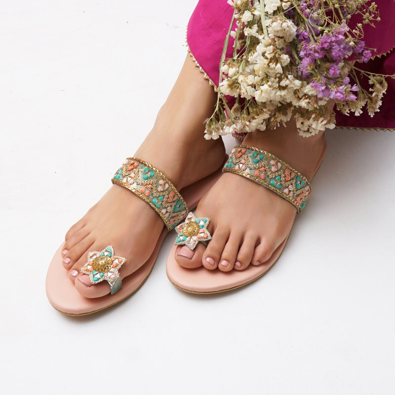 Rimjhim Slides by Designer House of Maryam - House of Maryam - Pakistani Designer Ethnic Wear in {{ shop.shopifyCountryName }}