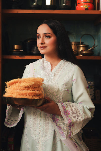 Afrozeh CHAM CHAM muted mint lawn suit, photo 4