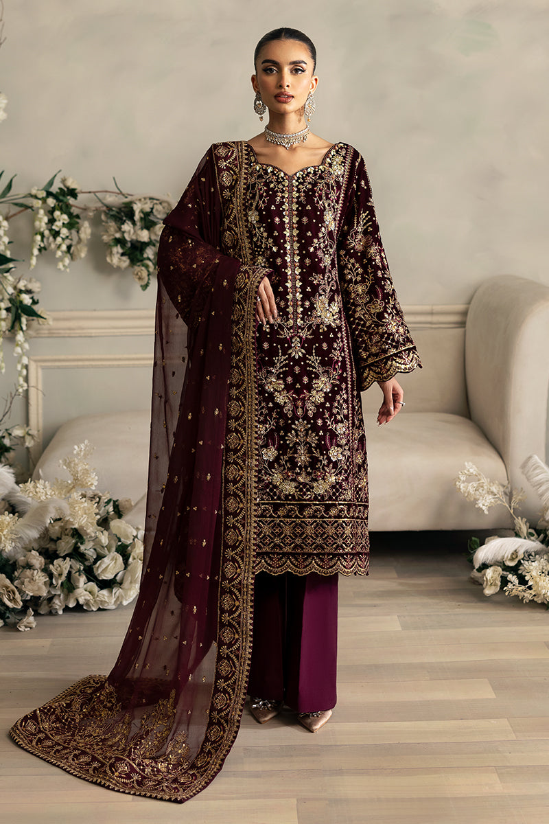 Gulaal | Celeste Velvet 24 | Ember by Designer Gulaal - House of Maryam - Pakistani Designer Ethnic Wear in {{ shop.shopifyCountryName }}