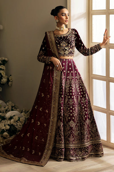Gulaal | Celeste Velvet 24 | Carmine -  Gulaal Ladies Clothes - Original Designer Dress - House of Maryam