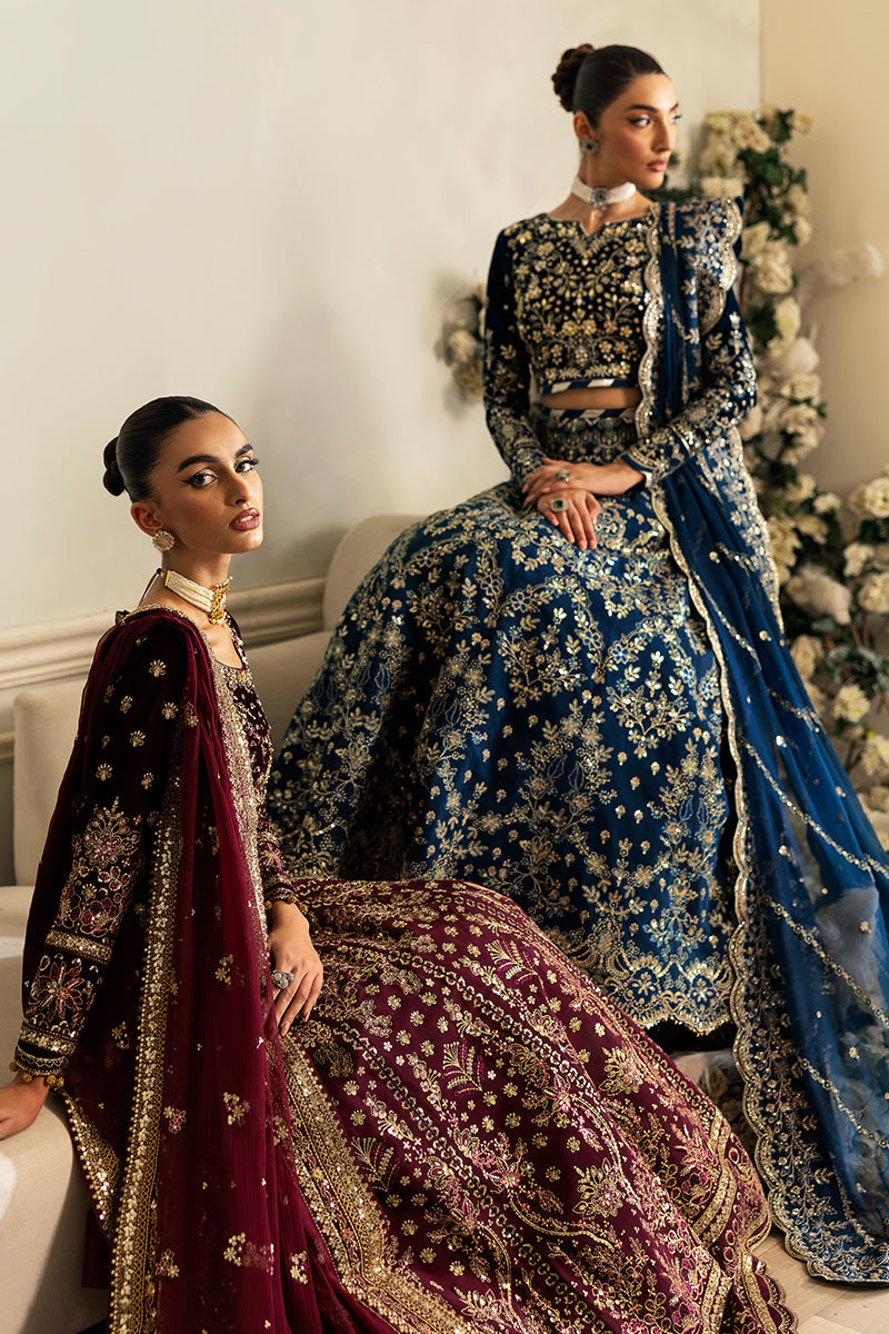 Gulaal | Celeste Velvet 24 | Carmine -  Gulaal Ladies Clothes - Original Designer Dress - House of Maryam