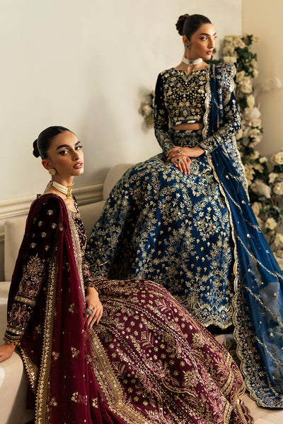 Gulaal | Celeste Velvet 24 | Carmine -  Gulaal Ladies Clothes - Original Designer Dress - House of Maryam