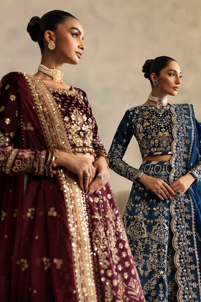 Gulaal | Celeste Velvet 24 | Carmine -  Gulaal Ladies Clothes - Original Designer Dress - House of Maryam