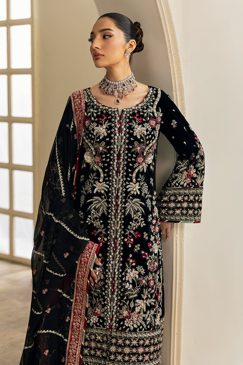 Gulaal | Celeste Velvet 24 | Raven -  Gulaal Ladies Clothes - Original Designer Dress - House of Maryam