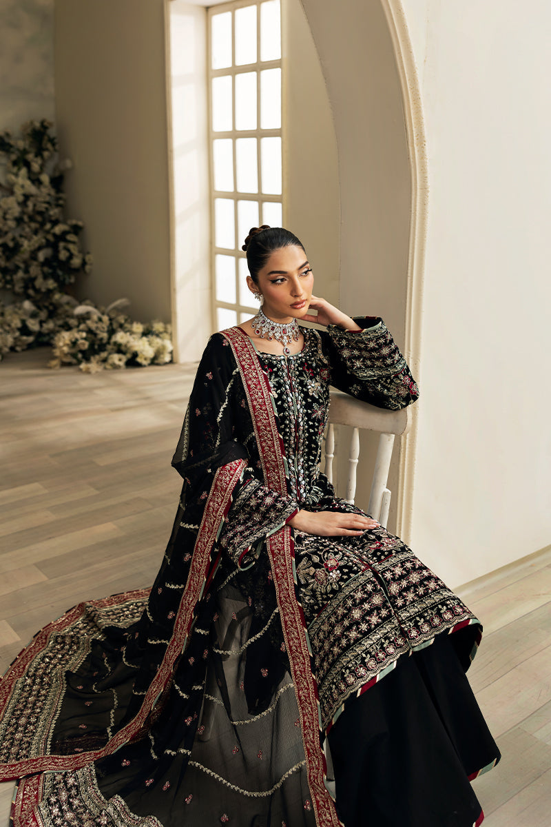 Gulaal | Celeste Velvet 24 | Raven -  Gulaal Ladies Clothes - Original Designer Dress - House of Maryam