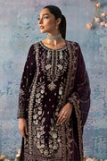 Gulaal | Celeste Velvet 24 | Plum by Designer Gulaal - House of Maryam - Pakistani Designer Ethnic Wear in {{ shop.shopifyCountryName }}