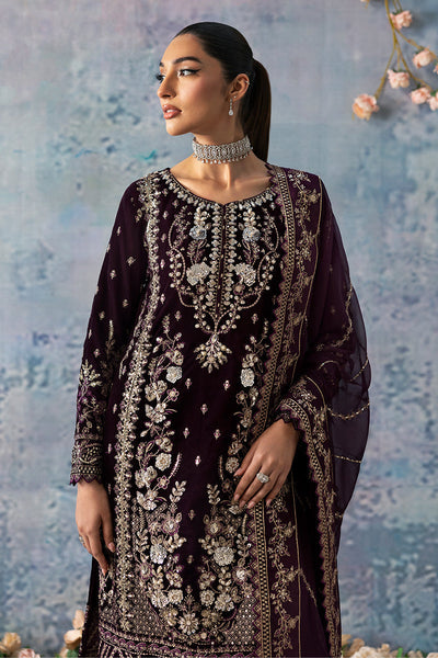Gulaal | Celeste Velvet 24 | Plum -  Gulaal Ladies Clothes - Original Designer Dress - House of Maryam